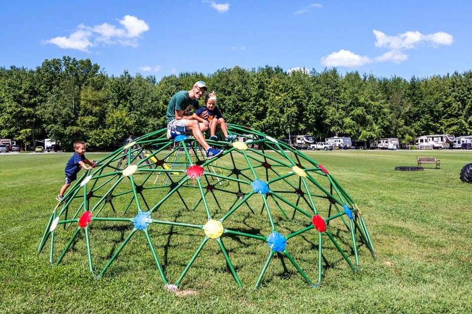 Children on the playground at Paddle Trail